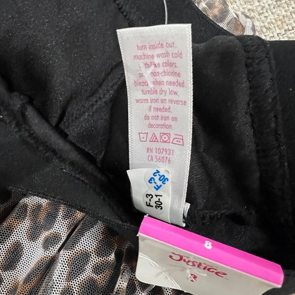 Justice Girls Leopard Tiered Skort Sz. 8 - Picture 4 of 5